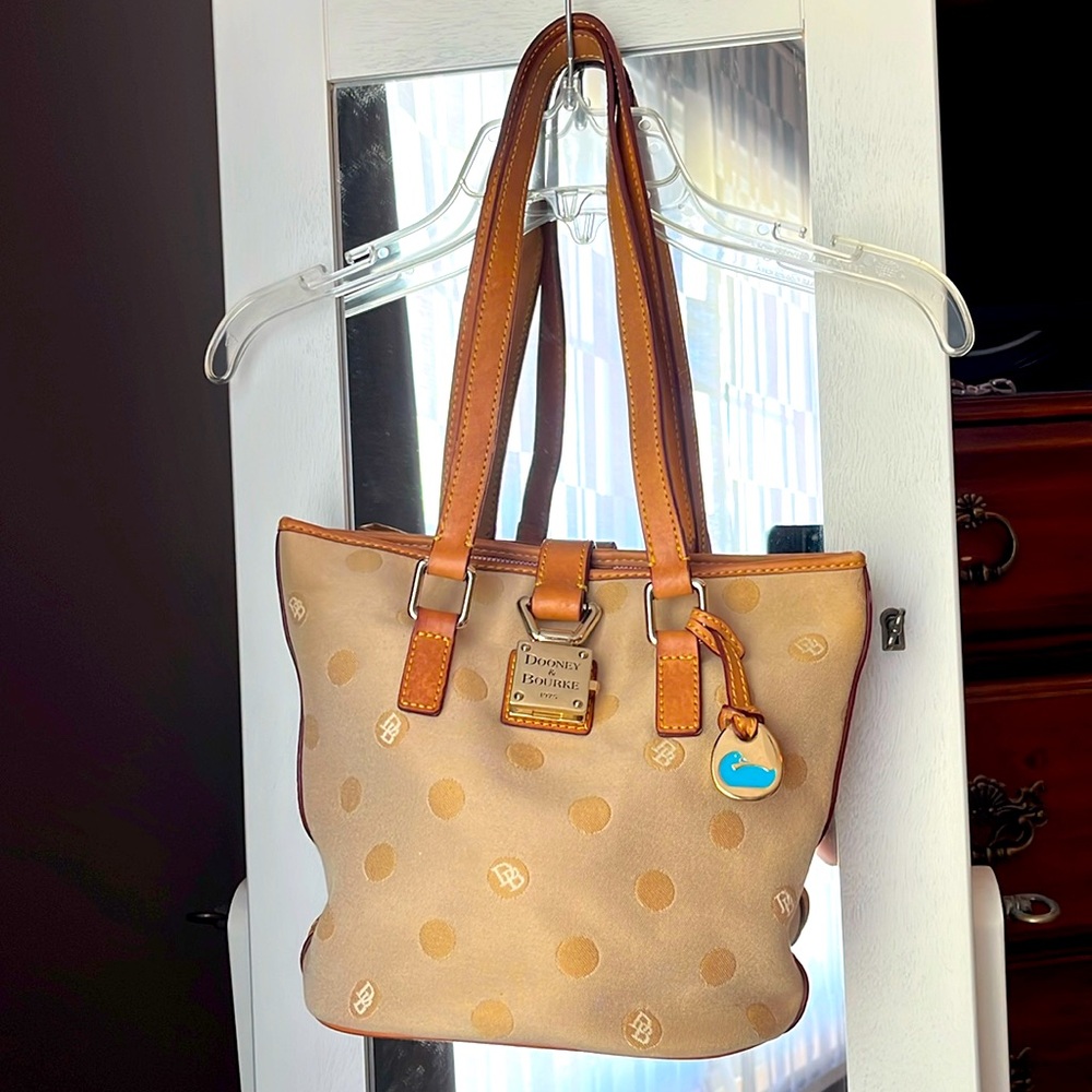 Dooney & Bourke Bucket Bag w/Logo Push Lock